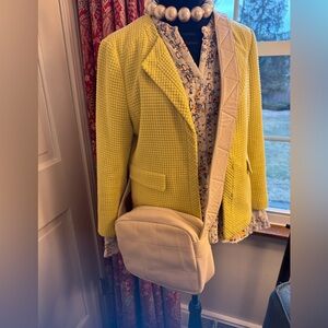 🤍 Gianfranco Cream Leather Crossbody Bag – Made in Korea